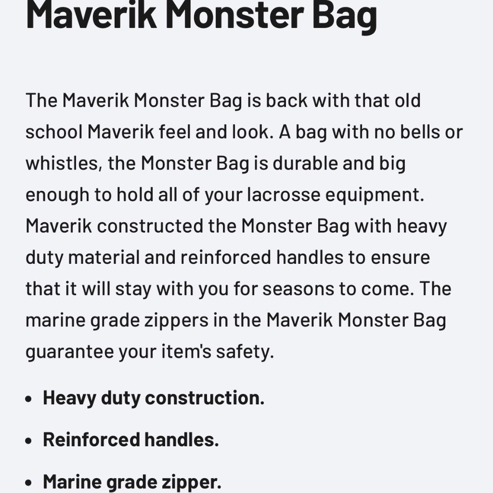 Maverik Monster Bag- Navy - Picture 4 of 4